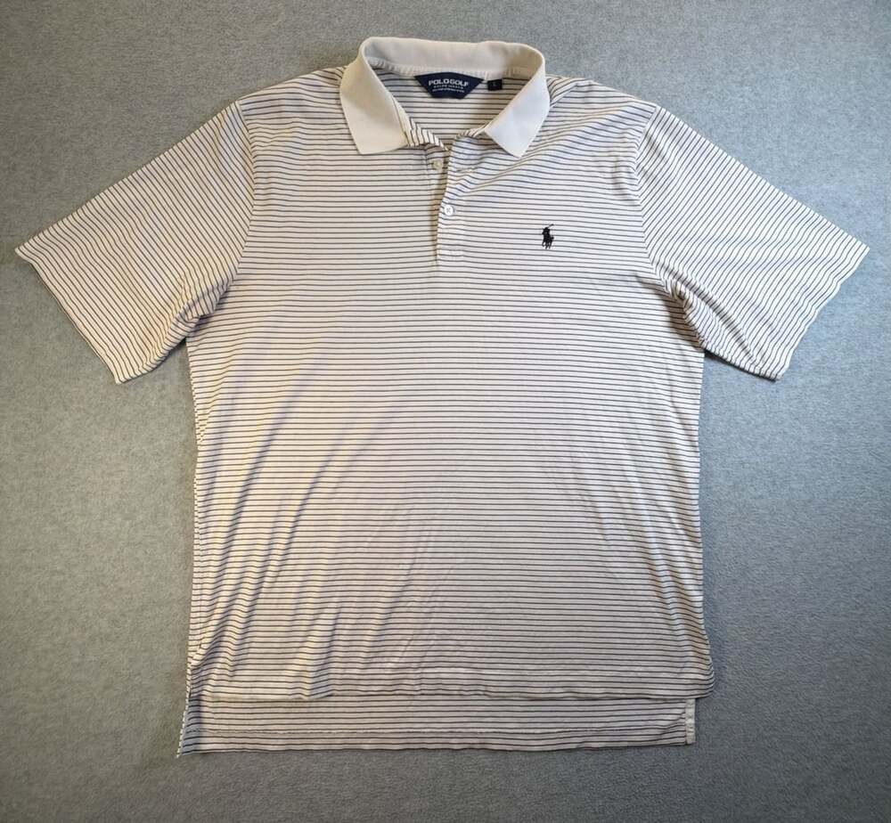 Polo Golf Ralph Lauren Polo Shirt Size L Striped Pima Cotton